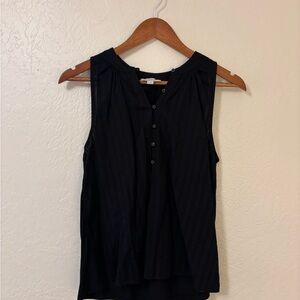 LOFT Black Sleeveless Blouse